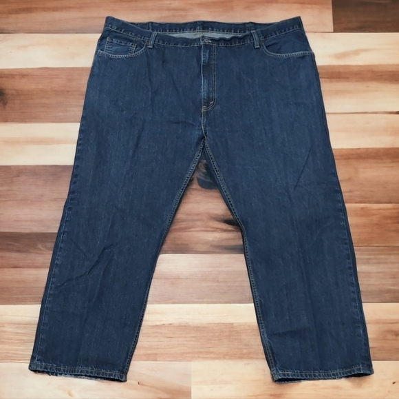 Levis 559 Jeans Relaxed Straight Leg Denim Blue Pants Dark Wash Men Size 48x28 - Picture 2 of 9